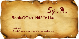 Szakáts Mónika névjegykártya