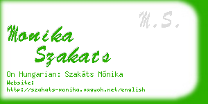 monika szakats business card